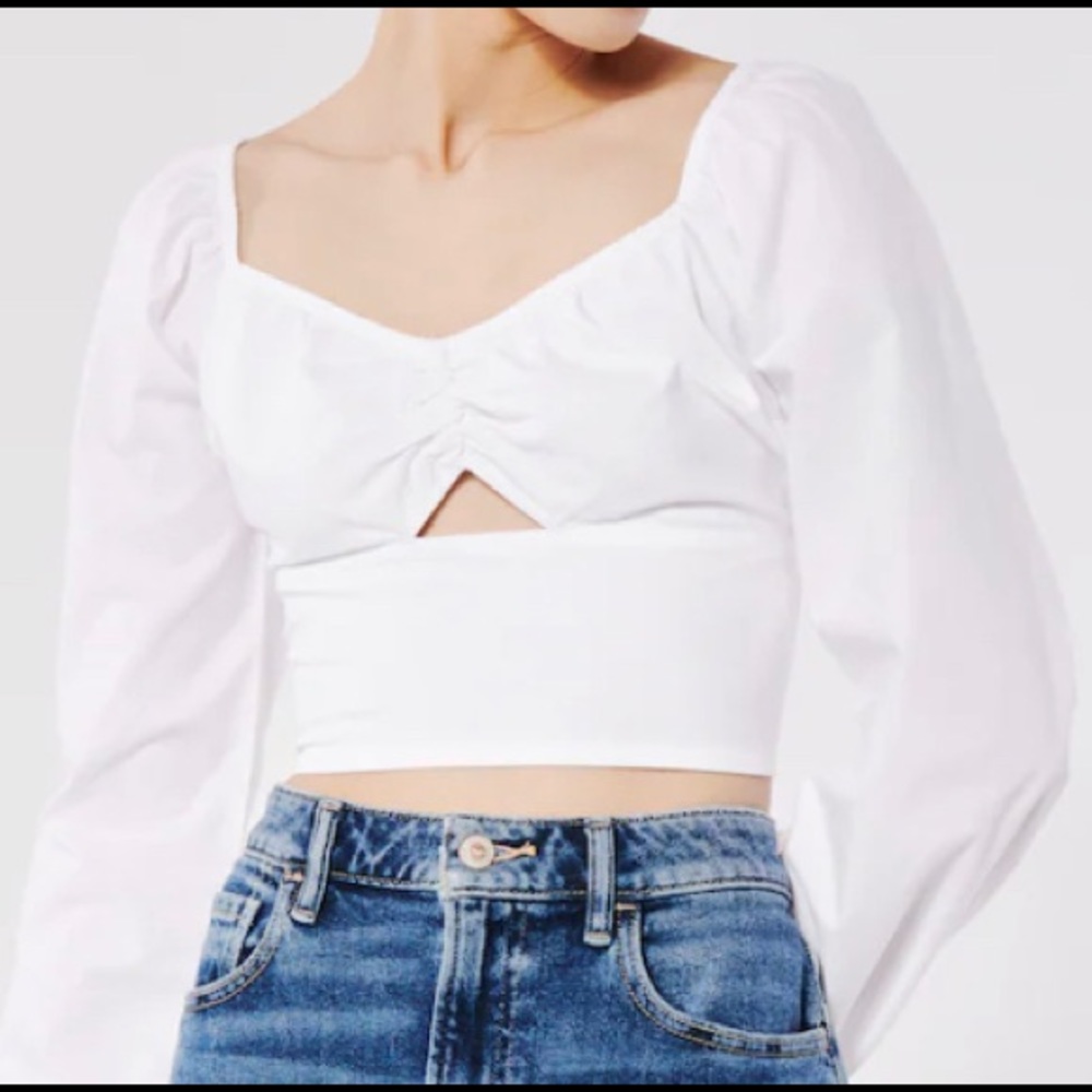 Long sleeve off the shoulder top NWT